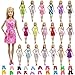 EC2TOY 10 Pcs Doll Clothes Party Mini Gown Dress + 10 Pair of Shoes | for 11.5 Inch Girl Dolls | Birthday Reward Gift | Ramdon Designed Outfits