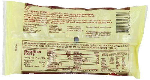 Amazon Com Diamond Almonds Slivered 6 Ounce Bags Pack Of 6 Snack Almonds Grocery Gourmet Food