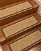 Natural Area Rugs - Seagrass Stair Tread, Half Panama Collection, Natural Fiber, Handmade & Latex Backed, Malt 9