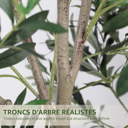 Dripex Large Artificial Olive Tree in Pot 180cm Artificial Olive Tree Home Living Room Bedroom Office Garden Decoration