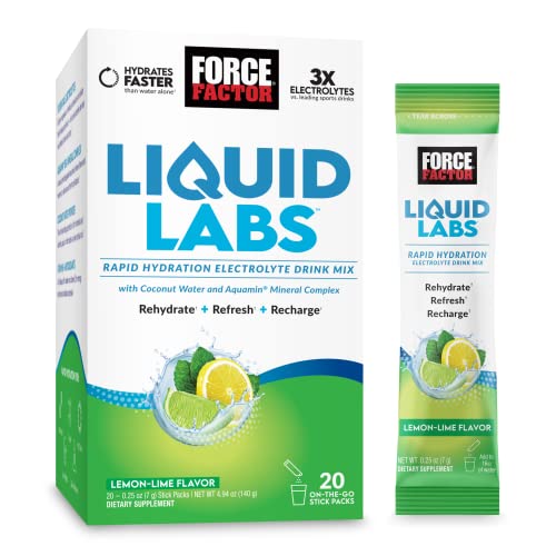 Force Factor Liquid Labs Electrolytes Powder, Hydration Packets to Make