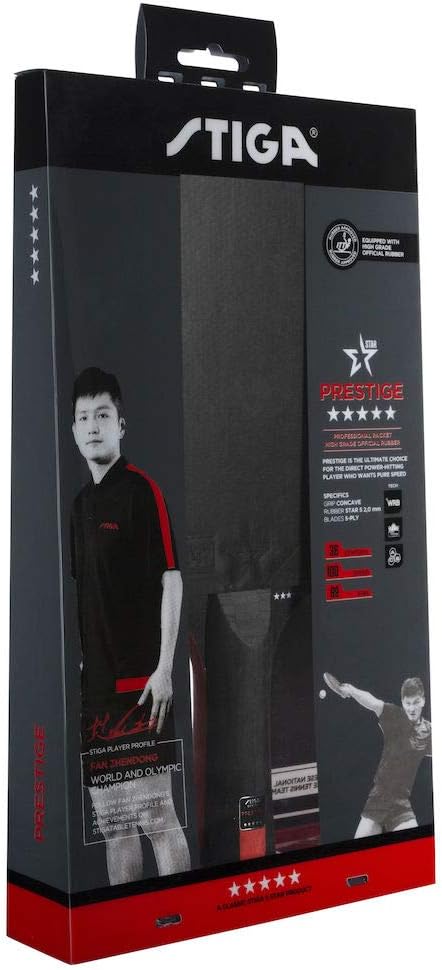 STIGA Prestige 5-Star Table Tennis Racket, Professional High-Speed Ping Pong Paddle with ITTF-Approved Rubber, 2.0mm Sponge - Image 4