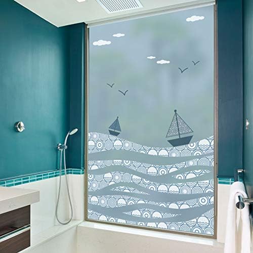 Zhwm Fenster Aufkleber Glasaufkleber Fensterfolien Duschbad Badezimmer Kuche Buro 3d Nicht Klebend No Glue Statisch Frosted Dekorativ Privatsphare Uv Schutz Glasfolie Amazon De Baumarkt