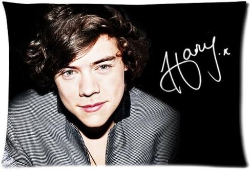 HOT Selling Cute Charming HARRY STYLES Signed Custom Pillowcase Standard Size Design Cotton Pillow Case