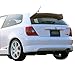 Rear Bumper Lip Fits 2002-2005 Honda Civic | Type R Black PU Rear Lip Finisher Under Chin Spoiler Underspoiler Splitter Valance Underbody Bumper Fascia Add On by IKON MOTORSPORTS | 2003 2004