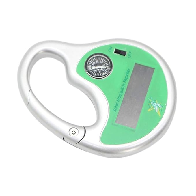 YUHUISTART Insektenvernichter 2 in1 Tragbarer solarbetriebener Sonic-Moskito-Insektenschutzmittel Anti-Moskito mit Kompass fü