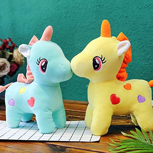 MINTIME 20cm Cute Unicorn Plush Toy Stuffed Unicornio Animal Dolls Soft Cartoon Toys for Children Girl Kids Birthday Gift (Yellow)