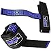 Weight Lifting Bar Straps With Wrist Support Wraps In Various Colours (Black/Blue)