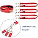 Mopaclle Pet Supplies for Dog Leashes Premium Three Way Dog Leash with Adjustable Detachable Dog Coupler for One,Two,Three Samll/Medium Dog (Red)
