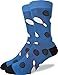 Good Luck Sock Men's Bowling Socks, Blue, Adult, Shoe Size 7-12