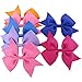 3.5 inches Baby Girls Pinwheel Ribbon Hair Bows With Alligator Clips For Teens Kids Children 40 colors