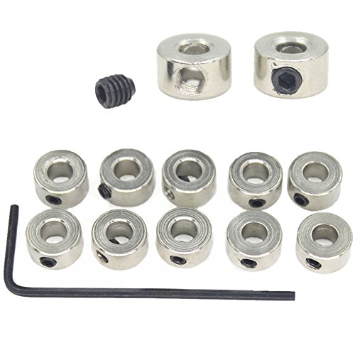 15pcs Hobbypark 1/8" Plated Landing Gear Stopper Set Wheel Collar 8x3.1mm / 0.31"x 0.12" For RC Airplane Plane Replacement
