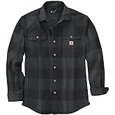 Carhartt Men's 105947 Loose Fit Heavyweight Flannel Long-Sleeve Plaid Shirt