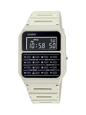 Casio CA53W Vintage Series | Grey | Data Bank | 1/100 SEC Stopwatch | Water Resistant | 8 Digit Calculator | Dual Time | Resin Band | Resin Case | Auto Calendar | Daily Alarm | 5 Year Battery