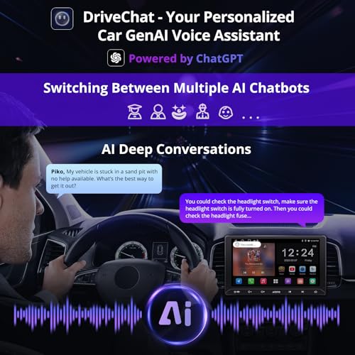 ATOTO A5L 2 Din Android 2G+32G Car Radio, 10 Inch Touchscreen GPS for Car, WiFi/BT/USB, CarPlay Wireless and Android Car Wireless Backup Camera, MirrorLink, DSP, FM/RDS/TF