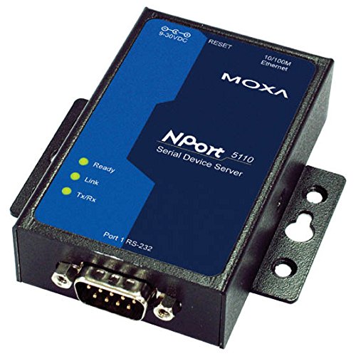 MOXA NPort 51101 Port Serial Device Server, 10/100 RS232