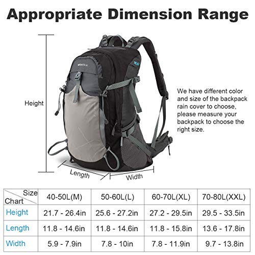 Cheetah Outdoor 100% Waterproof Backpack Rain Covers (45L-80L) with Adjustable Anti-Slip Cross Buckle Strap and Reflective Strip, Durable Strengthened Layer for Hiking, Hunting, Biking ArmyGreen-XL - Thumbnail 5