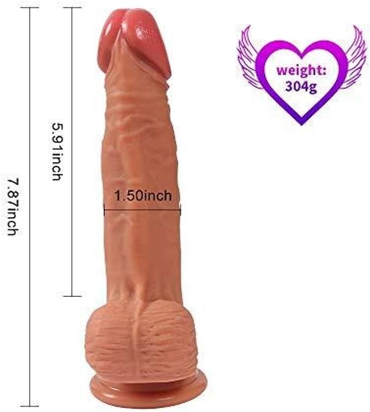 LCHEGG 7.9 Inch Big Size Thick Soft Manual Massage Rod for Women Vividly