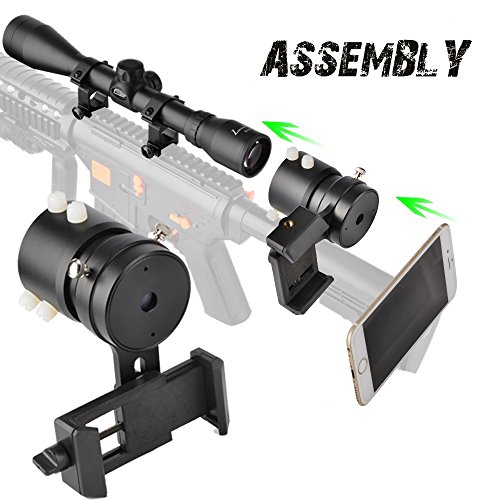 Landove Rifle Scope Smartphone Mounting System Smart Shoot Scope Mount Adapter for Gun Scope Airgun Scope Display Record The Hunt Via The Phone - Advanced Glass Magnification System Adapter