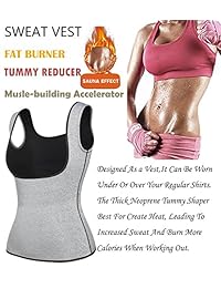 SLIMBELLE Neoprene Sauna Suit Sweat Weight Loss Waist Trainer Workout Shapewear Slimming Tank Top Vests
