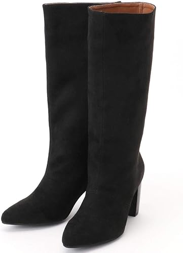 Amazon コムサイズム フェイクスエード ロングブーツ ブラック 05 23 5cm Comme Ca Ism コムサイズム ファッションサンダル