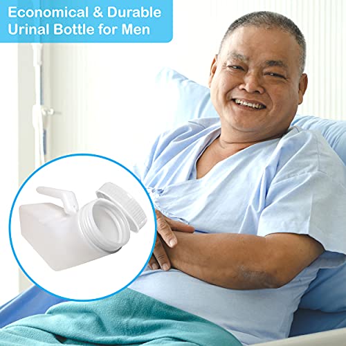 JJ CARE Urinals for Men 1000mL, Glow in The Dark Screw Cap Portable Urinal for Men for