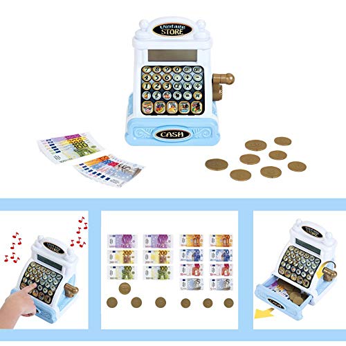 Theo Klein 9309 Vintage Cash Register , Nostalgic Cash Register with Charming Sound Modules , Calculator Function , Toys… – Bild 3
