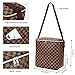 Lunch Bags For Women and Man,Insulated Lunch Box Cooler Bag with Adjustable Shoulder Strap, Water-resistant Thermal PU Soft leather Lunch Shoulder Bag for Work/Picnic/Beach/Hiking(Checked Pattern)