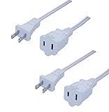 10 FT Extension Cord 2 Prong Male Female Extension