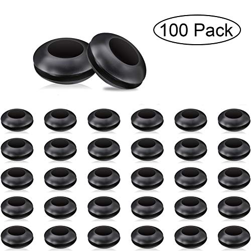 Airlock Grommet, Fermenter Lid Grommet Silicone Grommets for Homebrewing, Straws, Airlock, Beer, Mead, Wine, Silicone Bucket Fermenter Lids, 5/8 Inch OD and 3/8 Inch ID (100)