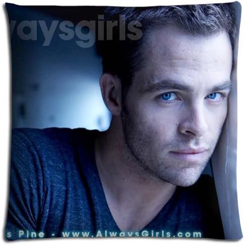 Cotton Polyester Collection Chris Pine Bench Pillow Cover Cases Zippered Healthy 16x16 inch 40x40 cm