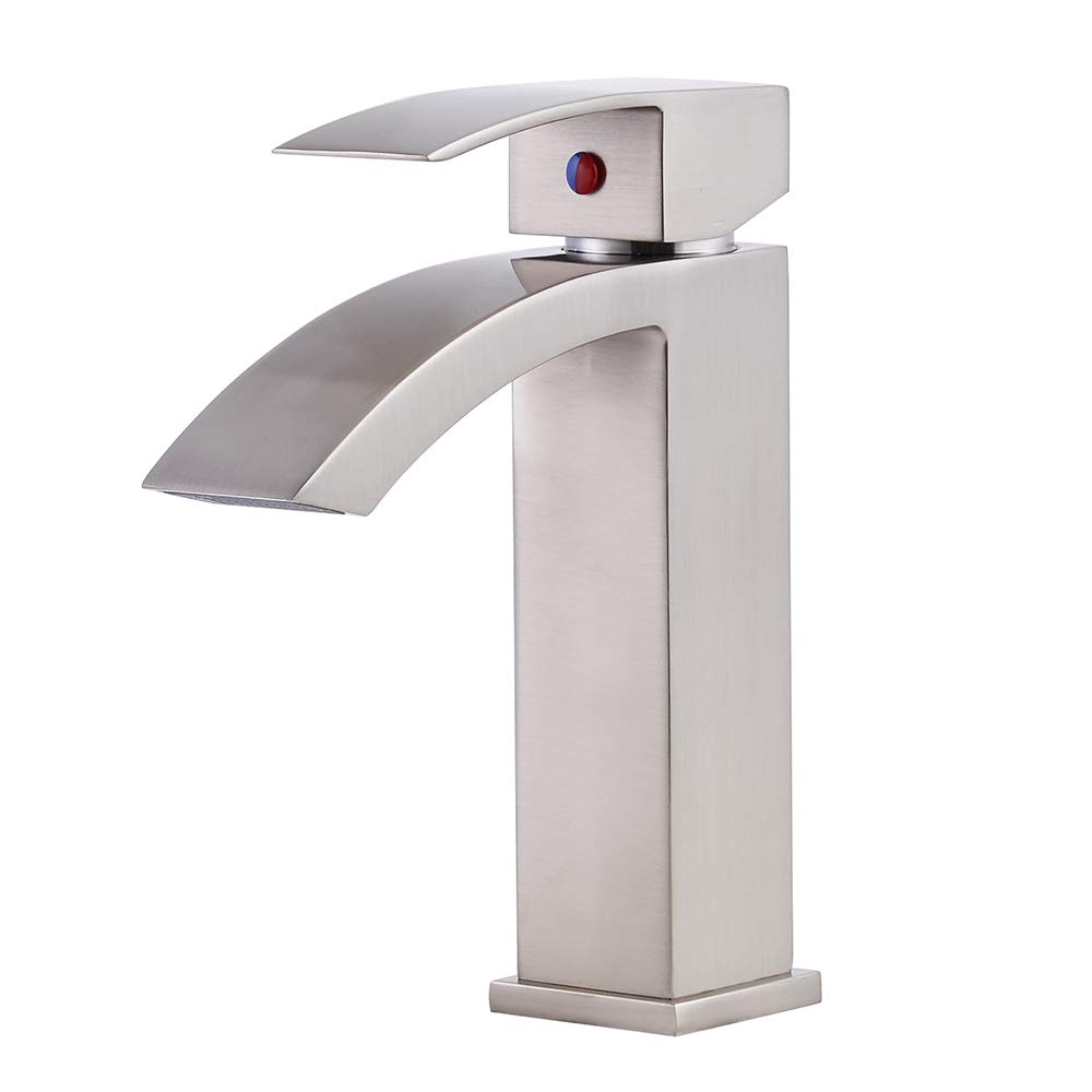 Friho Single Handle Waterfall Bathroom Vanity Sink Faucet with Extra