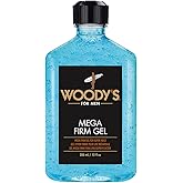 Woody's Mega Firm Hair Gel for Men, Strong Hold, Alcohol-Free, No Flakes, Men's Hair Gel for Strong Hold Styling, Mens Styling Gel - 12 fl oz