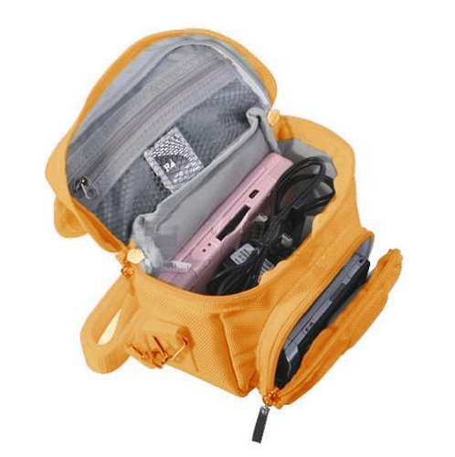 FoneM8® - Orange Travel Bag Carry Case For New 2015 Nintendo 3DS, 3DS XL also Fits all other versions Of DS, DS Lite, DSi, DSi XL, 3DS, 3DS XL and 2DS XL