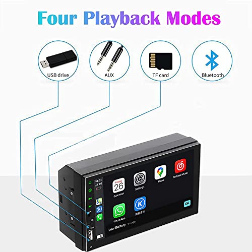 Binize 7 Inch Double Din Car Stereo Support Carplay and Android Auto