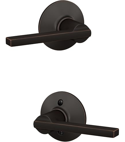 Schlage F40 LAT 716 Latitude Door Lever, Bed & Bath Privacy Lock