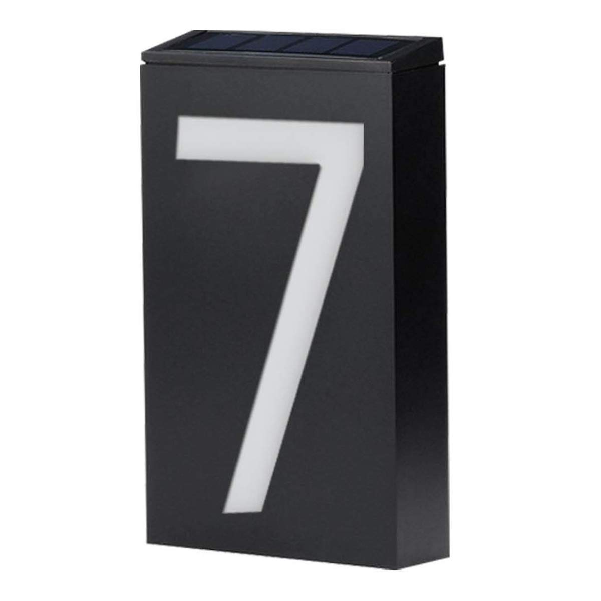 Solar House Number Light,KINGCOO Led Light Up Address Mail Box Door Signs Illumination Doorplate Solar Night Lamp House Number Outdoor Lighting Porch Lights (7)