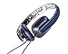 OVC On Ear Modular Headphones with Microphone for Apple iPhone,Stylish Denim Design Over Head Headphones with Two Optional Earcups-H7