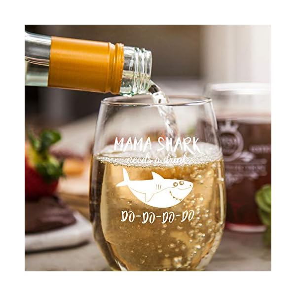 mama shark wine glass