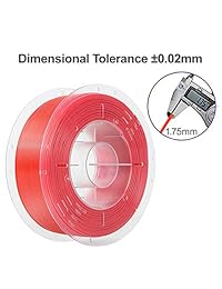 Comgrow Impresora 3D PLA Filamento 1.75mm 1 KG Carrete Rojo