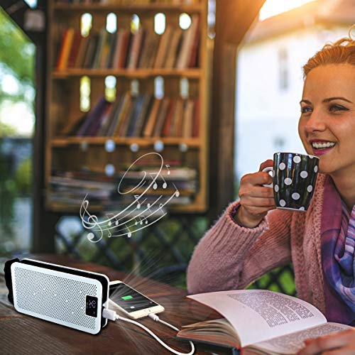 Portable High-Speed Charging Power Bank-COC 10000Am Powercore for iPhone, Samsung Galaxy and More, External Wireless Bluetooth Speaker to Play Music, with Flash Light