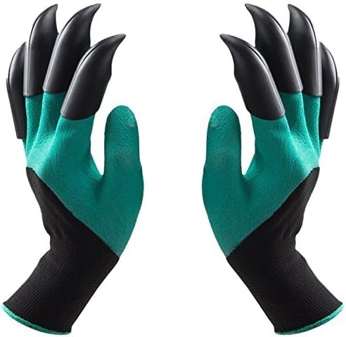 TOPNnBb Garden Genie Gloves with Fingertips Claws Quick (Double Claw) for Rose Pruning -Best Gardening Tool -Best Gift for Gardeners-Great for Digging Weeding Seeding poking