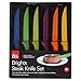 Home-X - Multi-Color Stainless Steel Steak Knives (Set of 6), Durable Premium Stainless Steel Serrated Blades Easily Slice Through Foods, Colorful Design Makes Eating Fun for the Whole Family
