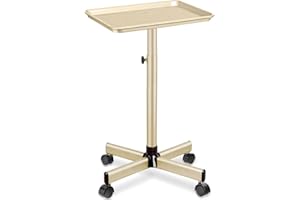 LKT COBTAC Salon Tray Hairdresser Tray on Wheels Hair Tray for Hair Stylist Gold
