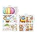 DECOWALL DA-1606N1406A Animal Hot Air Balloon Height Growth Chart and Train Kids Wall Stickers Wall Decals Peel and Stick Removable Wall Stickers for Kids Nursery Bedroom Living Room d?cor