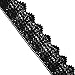 Trimscraft 3-1/2 Inches Wide in Black Cotton Embroidered Eyelet Lace Trim Ribbon for Garment Home Decor DIY Craft Supply by 5 Yards