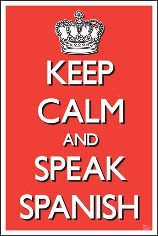 Amazon Com Keep Calm And Hablar Espanol Poster Office Products