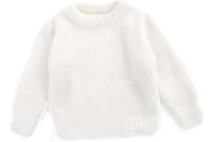 Curipeer Baby Sweater Solid Ruffle Basis Pullover Sweater Turtleneck Longsleeve Fall Clothes for Baby Girl and Boy 6M-4T