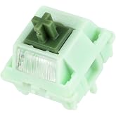 KiiBoom Matcha Latte V2 Linear Mechanical Switch Set, with Light Diffuser, Pre-lubed, 5 Pin Switch, 35 Pieces for Mechanical Gaming Keyboard, Compatible with MX Keycaps (53g)