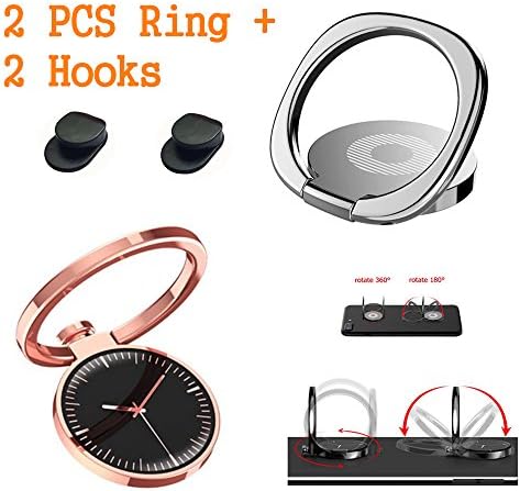 Cell Phone Stand Tablet Cradle, Cell Phone Finger Ring Holder/Stand Phone Ring 360 Rotation /Car Mount Finger Ring Grip for iPhone 7 Plus, iphone8 plus iphone X Samsung Galaxy Edge, S8 Plus (E)